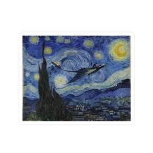 How to Train Your Dragon Starry Night Art Vinyl Stickers, Wall Decor, Laptop Decal, Water Bottle Sticker, Car Bumper Sticker, HTTYD lover