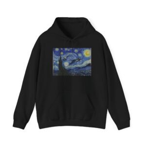 How to Train Your Dragon Starry Night Unisex Hoodie, Cozy HTTYD Artful Sweatshirt, Vincent Van Gogh Inspired Apparel, Gift for Art Lovers