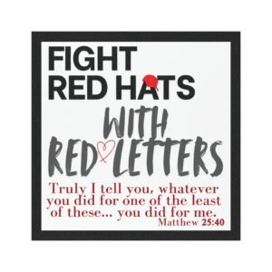 Fight Red Hats, Words of Jesus, Faith-Inspired Car Magnets - Reclaim Christianity | Religious Decor, Christian Gifts, Car Accessories