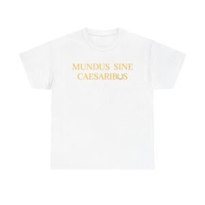 Mundus Sine Caesaribus, A World Without Caesars, Bluesky Jay Graber Unisex Tee, Anti Zuck Protest tshirt, Anti Corruption, Free Shipping