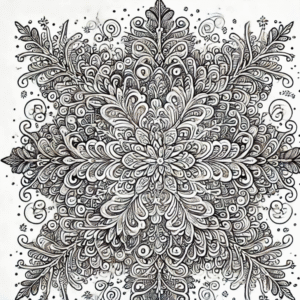 Snowflake Coloring Book Pages for All- Beautiful, zen, serene snowflakes to color, 21 images, fun relaxing coloring, Adult Coloring Pages