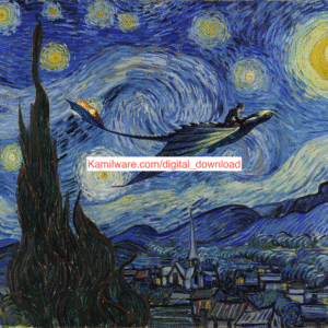 Toothless and Hiccup Starry Night Print: HTTYD Digital Download